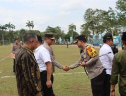 Mendapingin Kapolda Sumut Kapolres Tinjau Pemilu di TPS Air Putih