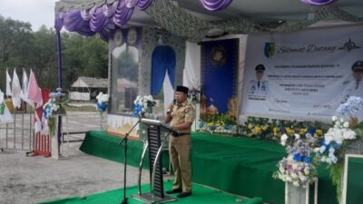 Camat Kec. Lima Puluh Pesisir Sabri, SHi saat beri sambutannya pada MTQ ke VI