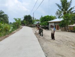 Program TMMD Tembuskan Tiga Akses di Desa Simpang Gambus