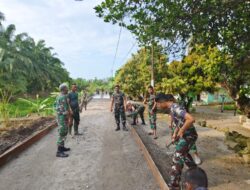 Satgas TMMD Terus Kebut Perbaikan Jalan di Simpang Gambus 