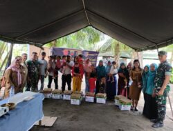 Satgas TMMD Salurkan Sembako Kepada Warga