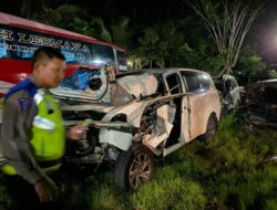 Kadis PMD Mengalami Laka Lantas Di Tol Lima Puluh- Kisaran