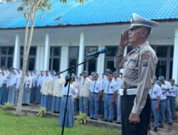 Tak Perna Bosan, Satlantas Ajarkan Pelajar Untuk Berlalu Lintas