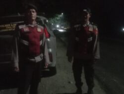 Kanit Sabhara Polsek Lima Puluh Kembali Patroli Malam Hari