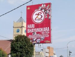 Semarakan Hut Bhayangkara ke 78 Polres Batubara Pasang Sepanduk Disetiap Persimpangan