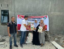 Satnarkoba Gelar Sosialisasi Bahaya Narkoba & Bagikan Bantuan