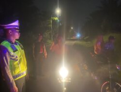Samapta dan Satlantas Polres Batubara Patroli Malam Hari