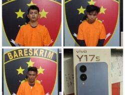 Tiga Orang Laki-laki Curi Hp, Ditangkap Unit Reskrim Indrapura