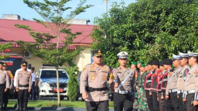 Persiapan Pengamanan Natal dan Tahun Baru, Polres Gelar Apel Pasukan Operasi Lilin Toba 2024,