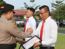 Baru Menjabat KBO Satnarkoba Ipda Juber Terima Rewards dari Kapolres Batubara