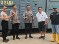 Samapta Polres Batubara Dukung Ketahanan Pangan, Gunakan Water Cannon Semprot Tanaman Jagung