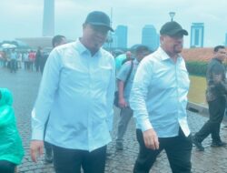 Sebelum Dilantik Bupati Batu Bara Terpilih Ikuti Kirab Jalan Kaki dari Monas Menuju Istana Kepresidenan