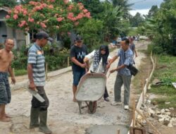 Guna mendukung perekonomian masyarakat, Pangulu terus pembenahan jalan