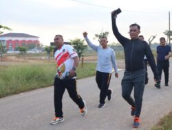 Salam Sehat, Kapolres Ajak Personil Menjaga Kebugaran Jalan Kaki