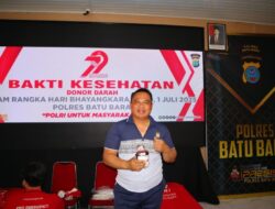 Polisi Gelar Aksi Donor Darah Sambut HUT Bhayangkara ke-79