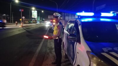 Personil satlantas Patroli malam hari antisipasi laka,Selasa (10/6/2025)