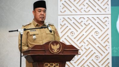 Wabup berikan sambutan kepada para siswa, Rabu (11/6/2025)