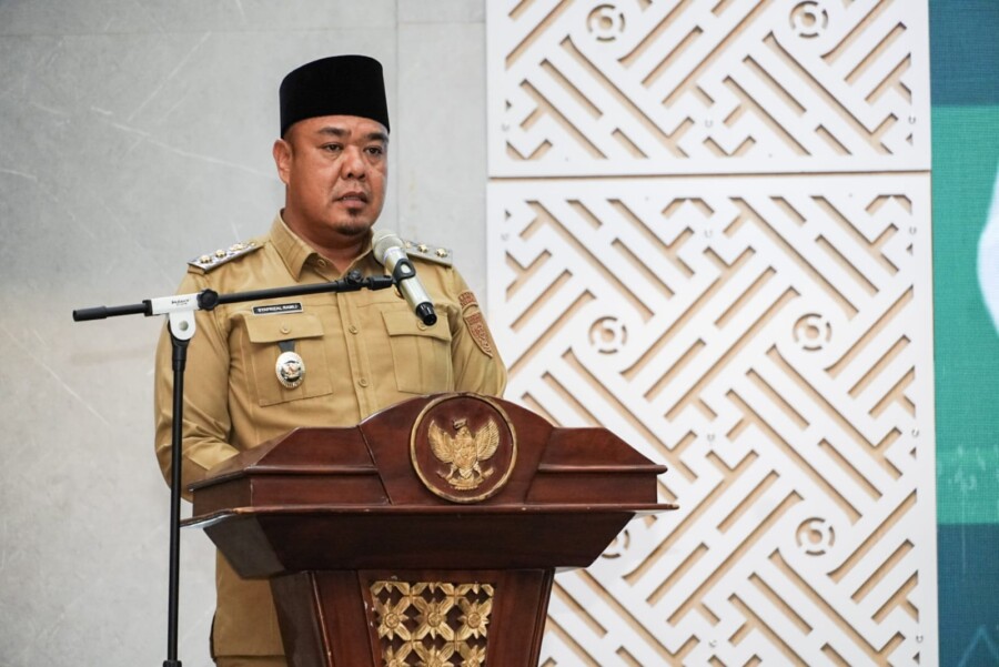 Wabup berikan sambutan kepada para siswa, Rabu (11/6/2025)