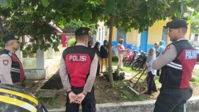 Samapta Polres Batubara berikan himbauan kepada warga,Minggu (15/6/2025)