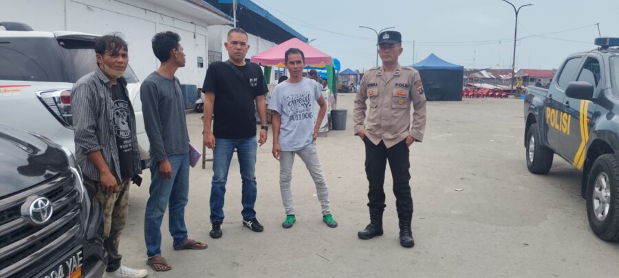 Personil Polsek Labuhan Ruku Cek Lokasi Bom Tanjung Tiram, Minggu (15/6/2025)