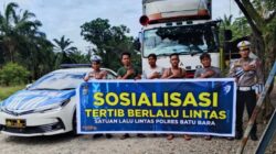 Satlantas Sosialisasi Sasaran Supir Truk, Selasa (17/6/2025)