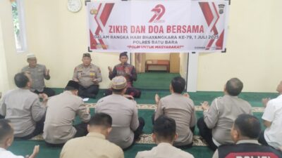Jajaran Polres Batubara Gelar zikir dan doa bersama, Rabu (18/6/2025)