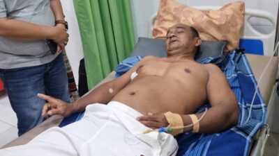 Ket Poto, Terlihat anggota Sat Reskrim Polres Batubara telah melihat korba di RS Sapta, dan mencari keterangan kepada Korban di RS Sapta, Rabu (18/6/2025