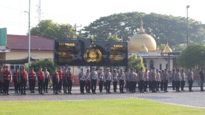 Personil Polres Batubara Apel Padi,Sabtu (21/6/2025)