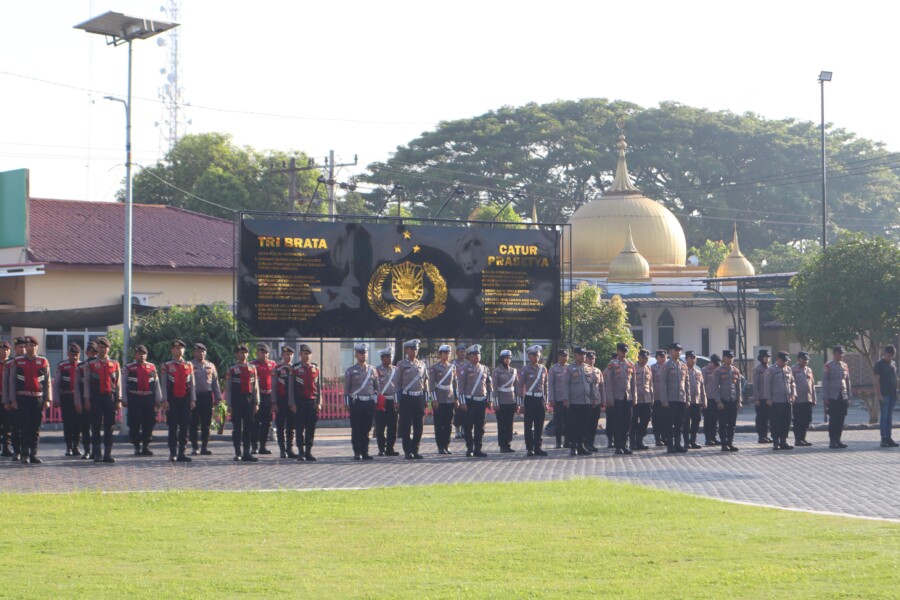 Personil Polres Batubara Apel Padi,Sabtu (21/6/2025)
