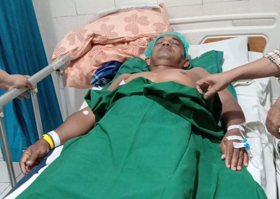 Korban lagi terbaring di RS Adamalik Medan, Jumat (20/6/2025)