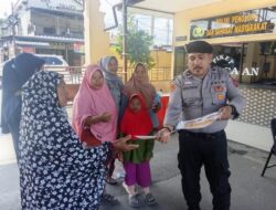 Samapta Polres Batubara Sampaikan Informasi Layanan 110 kepada Masyarakat