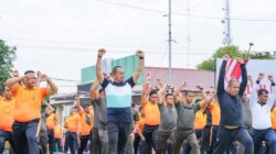 HUT Bhayangkara Makin Meriah, Bupati Batu Bara Turun Langsung Olahraga Bareng Polres