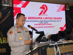 Doa Lintas Agama Warnai HUT Bhayangkara ke-79 di Polres Batubara