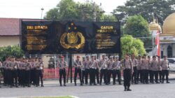 Ipda Arcen Komandan Upacara Dalam Rangka HUT Bhayangkara ke-79, Senin (30/6/2025)