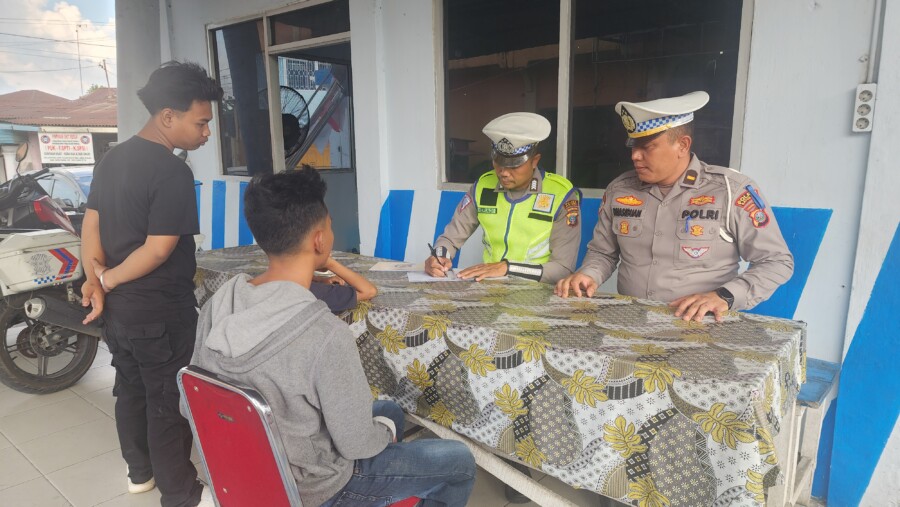 Personil Satlantas Polres Batubara berikan tindakan kasat mata, Rabu 16/7/2025)
