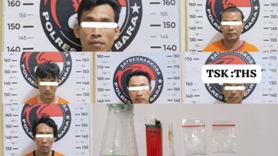Enam Pelaku diamankan Satnarkoba Polres Batubara, Selasa (8/7/2025)