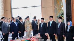 Bupati Batubara Baharuddin mengikuti jalannya pelantikan sekda provsu, Jumat 11/7/2025