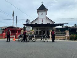 Minggu Kasi, Jajaran Polres Batubara Berikan Rasa Aman Setiap Rumah Ibadah