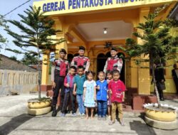 Pam Gereja, Personil Polres Batubara Berikan Rasa Aman Jemaat Sedang Beribadah