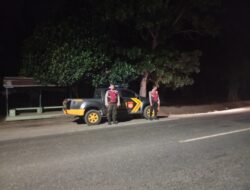 Mengantisipasi Kejahatan, Samapta Patroli Blue Light di Wilkum Batubara