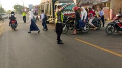 Samapta & Satlantas Lakukan Strong Point Pagi, Wujudkan Kamseltibcar