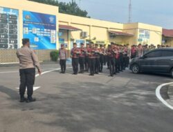 Persiapan Hut RI. Personil Polres Batubara Latihan Baris