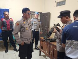 Cek Supervisi, Kabag Log Polres Batu Bara Tinjau Kesiapan Persenjataan Personel Polsek Lima Puluh