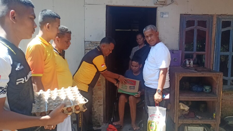 Melalui Kanit Reskrim Polsek Labuhan Ruku Ipda Bz Damanik sampaikan bantuan Kapolres Batubara, Minggu (3/8/2025)