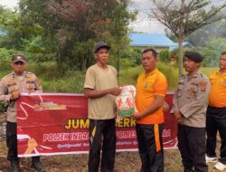 Berbagi Itu Indah, Jajaran Polsek Indrapura Berbagi Sembako