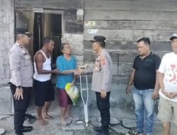 Minggu Kasih, Kapolsek Medang Deras Bantu Warga Kurang Mampu