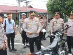 Kapolres Batu Bara Cek Kendaraan Dinas R2 dan R4