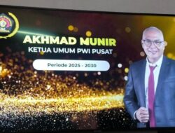 Akhmad Munir terpilih sebagai Ketua Umum PWI Pusat 2025–2030
