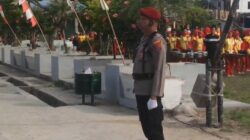 Bhabinkamtibmas Polsek Indrapura Jadi Komandan Upacara HUT ke-80 RI