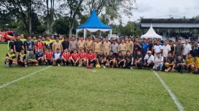 Usai pembukaan mini Soccer abadikan poto bersama, Senin (11/8/2025)